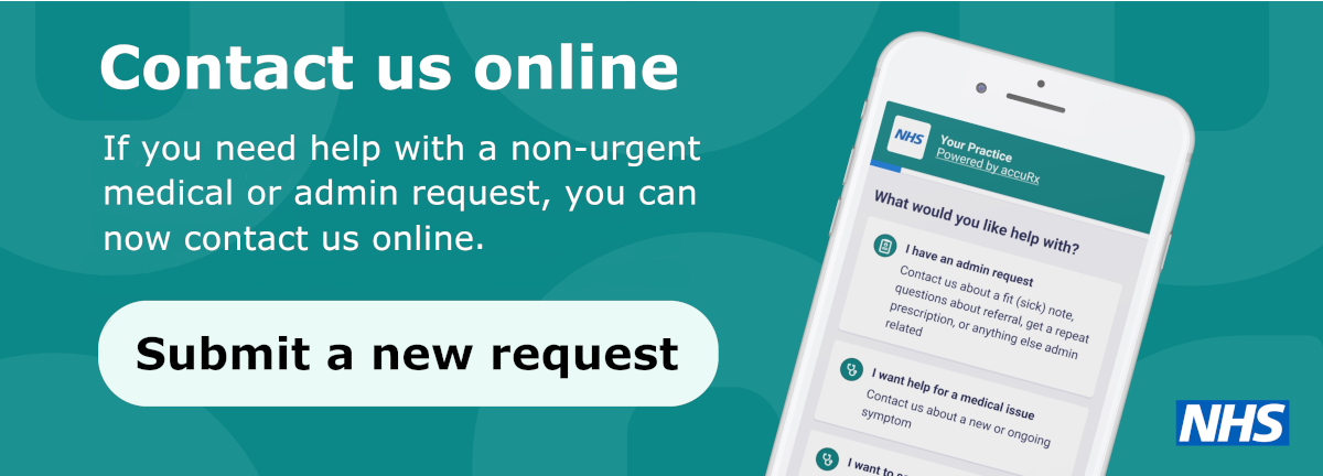 Contact us online. If you need help with a non-urgent medical or administrative request.
